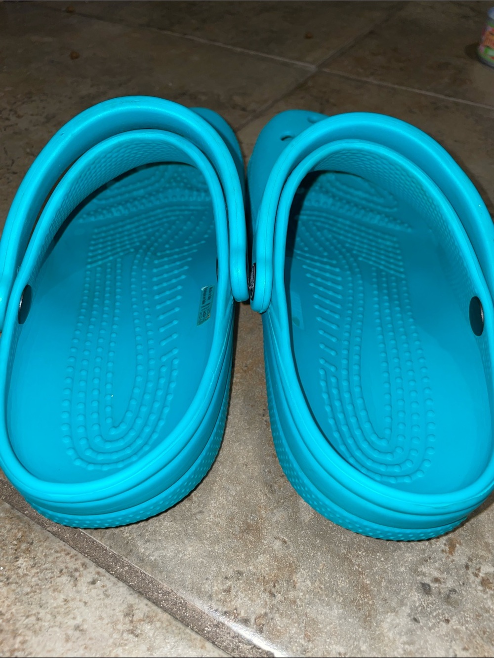 Crocs Teal Green Classic Clog Slip-on Shoe Unisex Mens 5 Womens 7 Beach Comfort - Picture 5 of 11